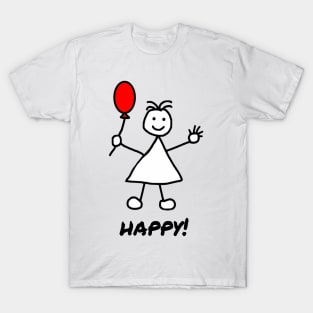 Cute Girl with Balloon T-Shirt